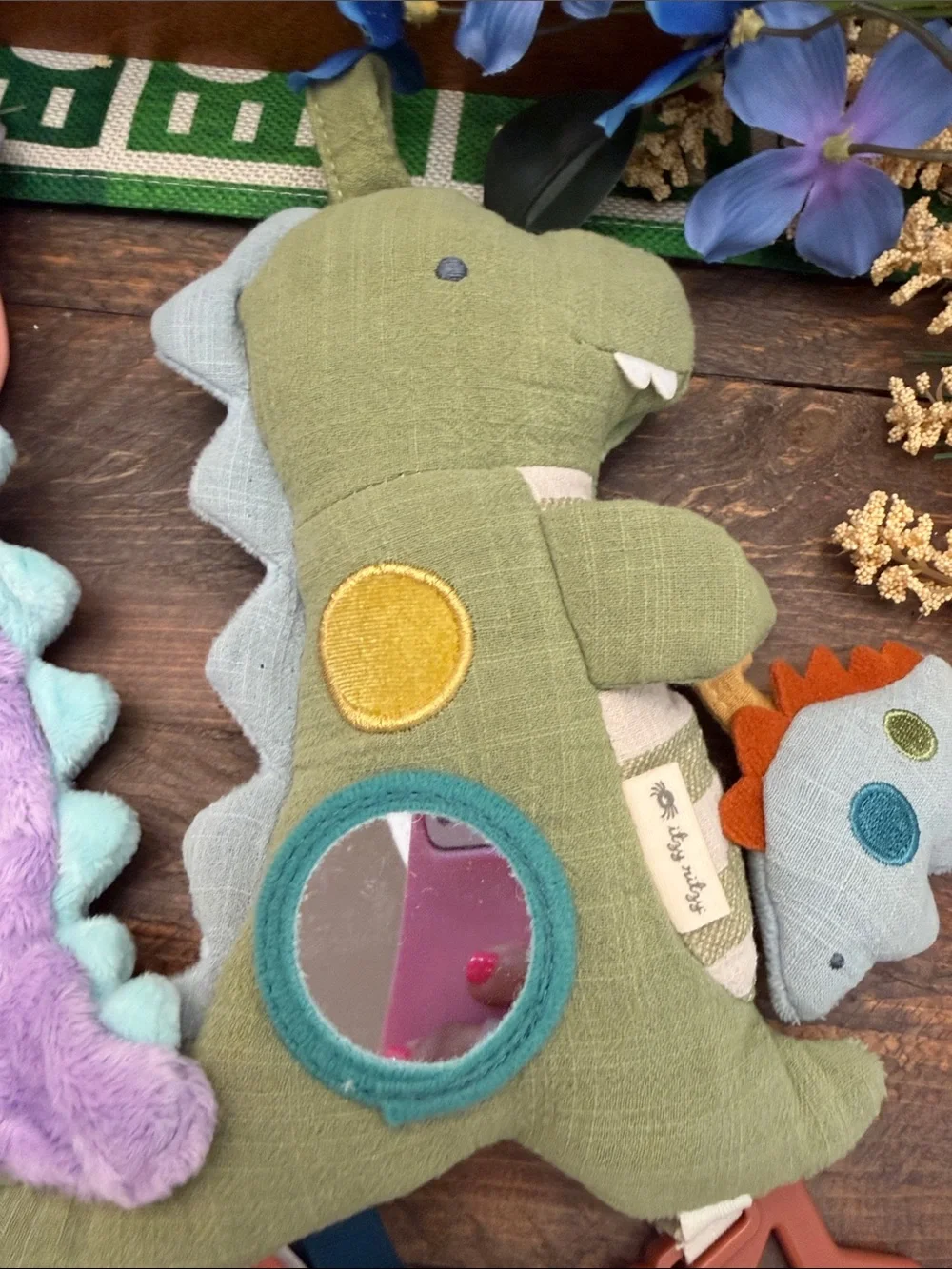 Itzy Ritzy Baby Sensory & Teether Toy Bundle - Set of 4 (Dino, Bunny, Bear) EUC